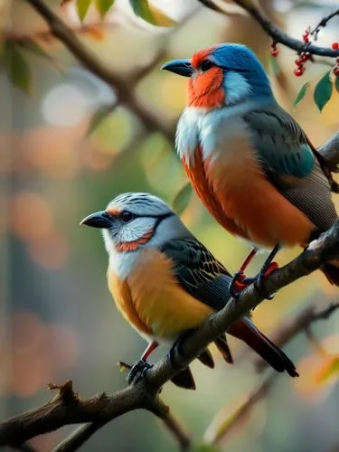 colorful birds,zebra finches,birds on a branch,songbirds,bird couple,american rosefinches,passerine parrots,bird robins,perched birds,mandarin ducks,parrot couple,garden birds,tropical birds,rare parr