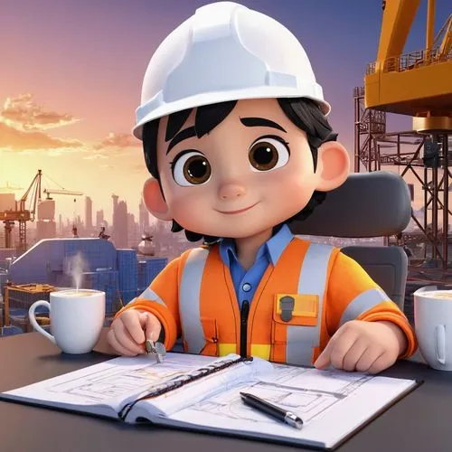 seamico,engineer,builder,construction company,utilityman,construction worker,Unique,3D,3D Character