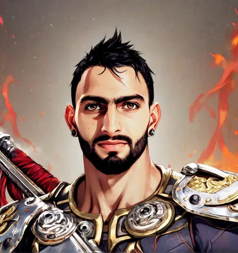 dane axe,male character,poseidon god face,the warrior,centurion,warlord,yuvarlak,thracian,ortahisar,fantasy warrior,fire background,daemon,fantasy portrait,muhammad,templar,barbarian,davul,warrior,drago milenario,custom portrait