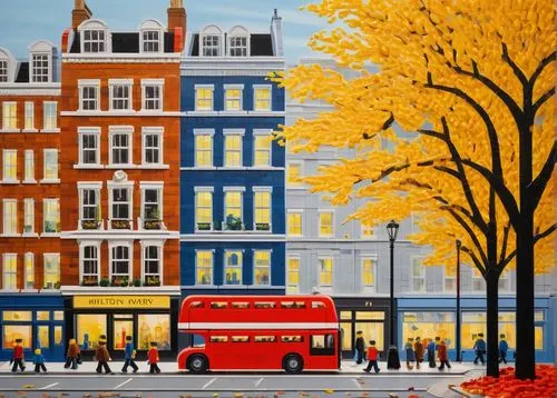 london bus,bloomsbury,belgravia,fitzrovia,routemaster,kennington,knightsbridge,islington,routemasters,notting hill,piccadilly,londres,clapham,holborn,london,marylebone,londen,pimlico,clerkenwell,farringdon,Art,Artistic Painting,Artistic Painting 09