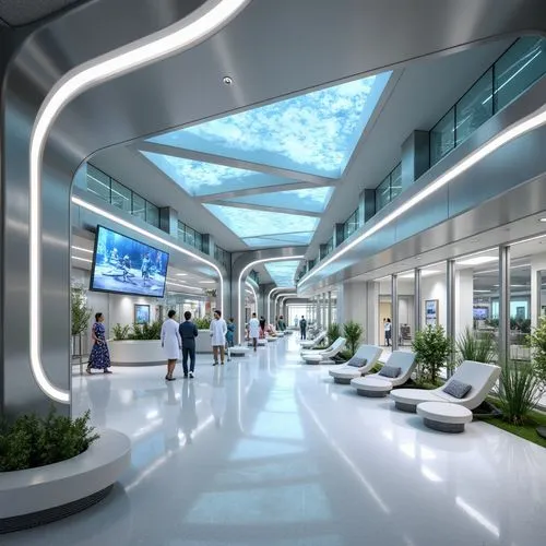 the airport terminal,sky space concept,masdar,futuristic architecture,futuristic art museum,aeroport,concourse,renderings,skyways,concourses,hospital landing pad,medical center,spaceport,school design,aerotropolis,skybridge,skywalks,futuristic landscape,iah,mubadala