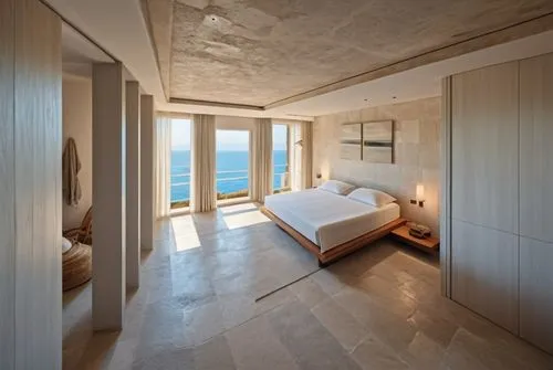 make it more quiet luxus and so you feel it was made in an old stone villa at the sea,large modern bedroom with a beautiful view at the ocean,amanresorts,lefay,sleeping room,sveti stefan,baladiyat,jum