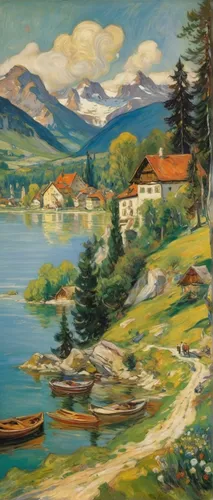 How the German painter Lovis Corinth found his many moods reflected in a Bavarian lake,1921,coastal landscape,1926,1925,sognefjord,lake neuchâtel,1906,river landscape,khokhloma painting,1929,1905,boat