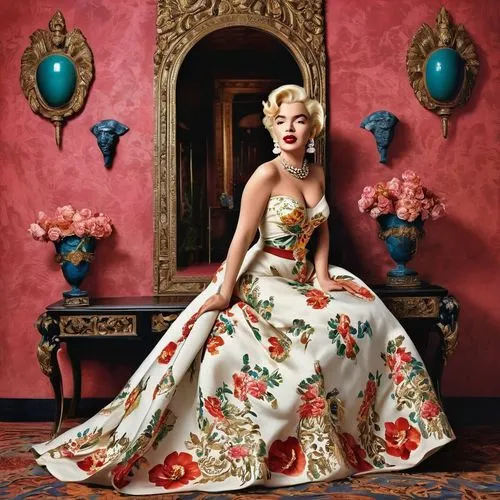 marilyn monroe,marylin monroe,vintage floral,vanity fair,vintage 1950s,vintage fashion,Photography,Fashion Photography,Fashion Photography 04