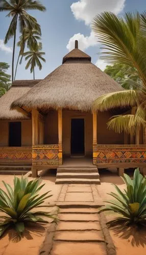 palapa,kumarakom,javanese traditional house,traditional house,avvaiyar,tropical house,mandapam,viminacium,thatched roof,kerala,kilimanoor,traditional building,thiruvaiyaru,ambalapuzha,goa,kataragama,mavelikkara,holiday villa,dharmasthala,gokarna,Conceptual Art,Oil color,Oil Color 13