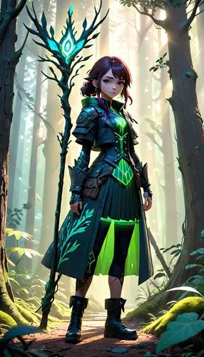 scandia gnome,druid,druid grove,patrol,fae,merida,background ivy,green aurora,forest background,forest clover,cg artwork,sunroot,kosmea,druid stone,forest dark,monsoon banner,girl with tree,green wallpaper,summoner,elven forest,Anime,Anime,Cartoon