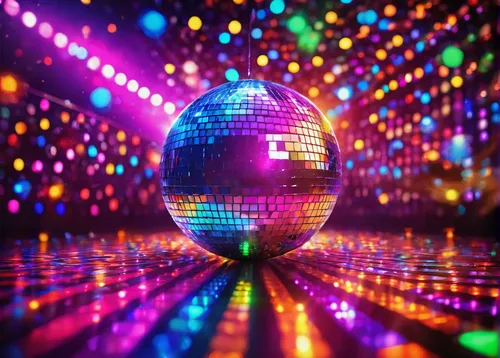 disco,prism ball,disco ball,christmas balls background,mirror ball,party lights,colored lights,christmas balls,christmas ball,lensball,bokeh,glass ball,discobole,go-go dancing,epcot ball,3d background,the ball,nightclub,rave,party decoration,Illustration,Realistic Fantasy,Realistic Fantasy 38