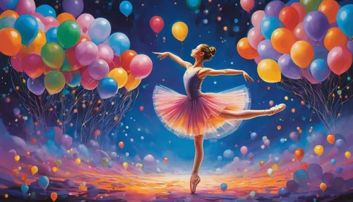 colorful balloons,little girl with balloons,star balloons,cirque,rainbow color balloons,cirque du soleil,ballerinas,ballerina girl,balloons,ballerina,pink balloons,balloon,little girl ballet,girl ballet,ballet dancer,dance with canvases,balloons flying,ballet master,ballooning,baloons,Conceptual Art,Sci-Fi,Sci-Fi 08