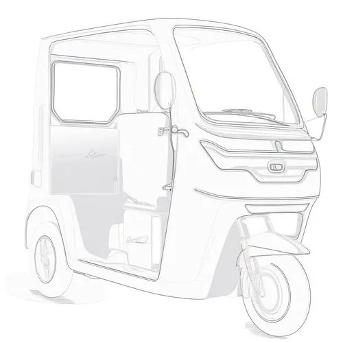 线稿
,the front end of a small truck, showing the doors,piaggio ape,golf car vector,illustration of a car,autorickshaw,microcar,hijet,Unique,Design,Logo Design