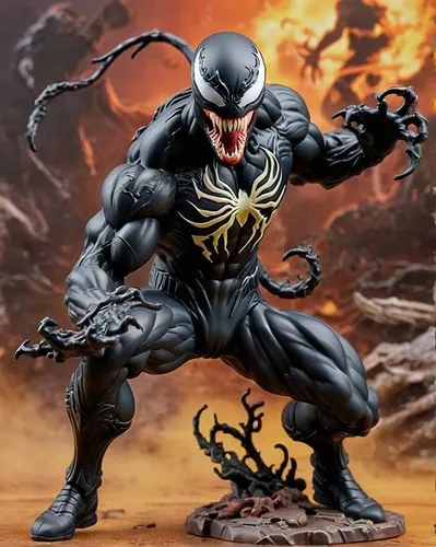 Venom with symbiote, Kung fu stance, Post Apocalypse Environment,venom,antivenom,symbiote,symbiotes,osborn,eradicator,shadowhawk,darkhawk,venomous,guyver,marvel figurine,avp,venomously,nekron,monzer,d