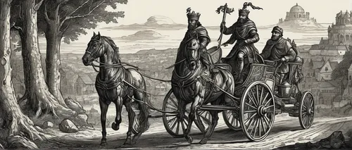 camel caravan,velocipede,transportation,oxcart,horse-drawn carriage,handcart,the pied piper of hamelin,pilgrims,bicycles,donkey cart,nomads,ancient parade,nomadic people,bremen town musicians,druids,ox cart,chariot racing,cyclists,carriages,road bikes,Illustration,Black and White,Black and White 27