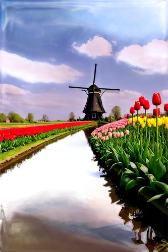 tulip fields,dutch landscape,tulip festival,dutch windmill,tulip field,the netherlands,tulip background,tulips,polders,tulips field,netherlands,netherland,keukenhof,holland,polder,molen,two tulips,dutch,kinderdijk,hollands,Illustration,Realistic Fantasy,Realistic Fantasy 16