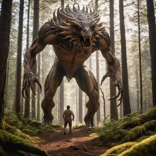 gorgonians,mondor,goldar,giantkiller,ymir,jayasimha,forest dragon,gotrek,demogorgon,narasimha,kaijuka,forest king lion,drakon,fangorn,weta,shugarman,werwolf,molossus,skinwalker,cernunnos,Photography,General,Cinematic