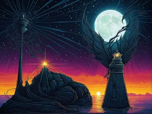 the night is bright and full with stars,lady liberty,fantasy picture,liberty enlightening the world,carcosa,statue of liberty,the statue of liberty,Illustration,Realistic Fantasy,Realistic Fantasy 25