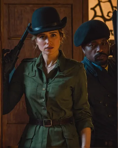 beret,leather hat,the hat of the woman,suffragette,womans hat,allied,the hat-female,sheriff,daisy jazz isobel ridley,hat,peaked cap,steel helmet,costume hat,policewoman,arrow set,zambia,chimney sweeper,trench coat,brown hat,a uniform,Art,Classical Oil Painting,Classical Oil Painting 14