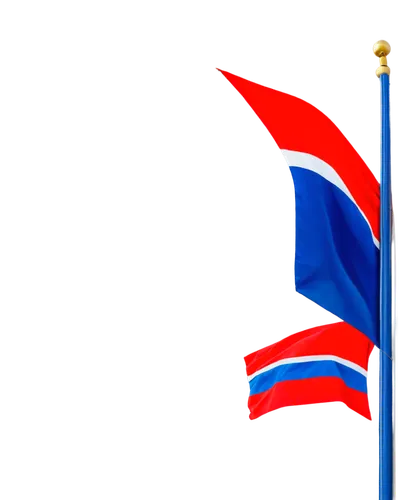 Bangkok city flag, horizontal tricolor, blue, yellow, red, wavy edges, fluttering in wind, daytime, clear sky, sunny, 3/4 composition, shallow depth of field, vibrant color tone, cinematic lighting.,e