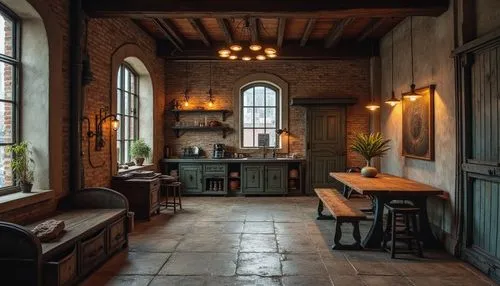 kitchen interior,tile kitchen,the kitchen,victorian kitchen,kitchen,chefs kitchen,inglenook,loft,vintage kitchen,piano bar,dining room,kitchens,kitchen design,breakfast room,interior decor,refectory,danish room,interiors,home interior,bar,Photography,General,Realistic