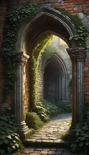 archways,doorways,archway,hall of the fallen,stone gate,threshhold,passageway,gateway,passageways,the threshold of the house,dandelion hall,entranceways,threshold,ruins,nargothrond,briarcliff,redwall,inglenook,entrada,labyrinthian,Conceptual Art,Oil color,Oil Color 01