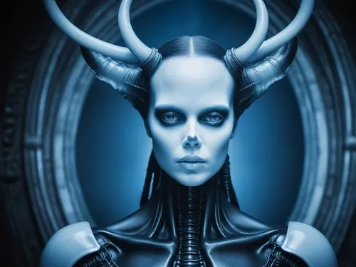 giger style,an alien woman dressed in black, staring into the distance,demoness,nergal,giger,hekate,dark elf,jordison