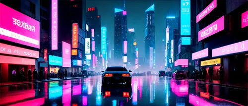 cybercity,shinjuku,neon arrows,cyberscene,polara,cityscape,synth,bladerunner,tokyo city,80's design,tokyo,colorful city,neons,cyberworld,cyberpunk,neon,neon lights,abstract retro,metropolis,futuristic landscape,Conceptual Art,Daily,Daily 18