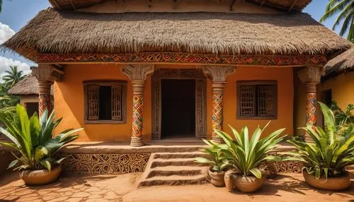 palapa,traditional house,casitas,javanese traditional house,tropical house,cabana,cabanas,bamaca,benin,africaines,mud village,thatched roof,tambu,casa,hacienda,cameroon,thatch roof,palmilla,aztec,altos de chavon village,Art,Classical Oil Painting,Classical Oil Painting 25