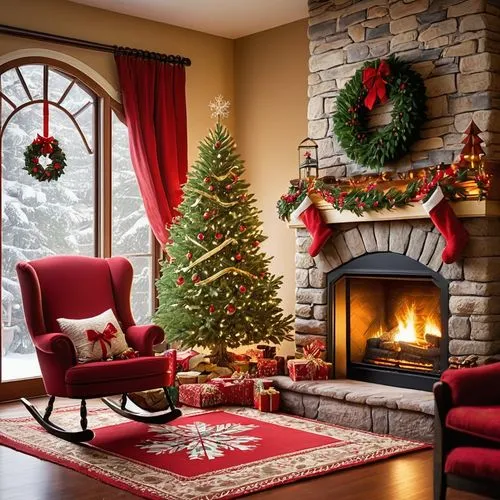 christmas fireplace,christmas room,christmas decor,christmas landscape,christmas motif,fire place,christmas wallpaper,fir tree decorations,christmas scene,fireplace,christmas gold and red deco,christmas background,christmas travel trailer,christmas border,christmastime,festive decorations,decorate christmas tree,christmas decoration,christmas house,christmases,Illustration,Retro,Retro 15