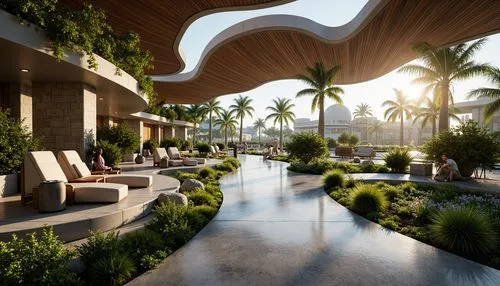 3d rendering,futuristic landscape,landscaped,render,masdar,landscape design sydney,palm garden,futuristic architecture,damac,roof landscape,garden design sydney,wintergarden,resort,tropical house,paradisus,garden by the bay,dubay,landscape designers sydney,virtual landscape,royal palms