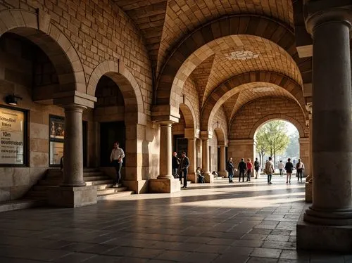 arcaded,cloisters,cloister,conciergerie,train station passage,porticos,undercroft,mezquita,umayyad palace,cloistered,echmiadzin,porticus,stanford university,umayyad,diridon,caravanserais,archways,the train station,arches,universitat