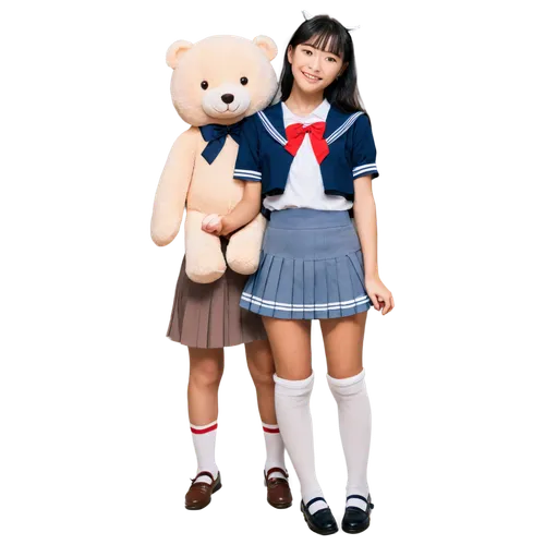 3d teddy,school uniform,plush figure,soft toy,soft toys,anime japanese clothing,teddybear,plush bear,plush toys,school clothes,school items,school skirt,japanese doll,plush toy,plush dolls,maimi fl,teddy bear,schoolgirl,the japanese doll,kotobukiya,Illustration,Paper based,Paper Based 20