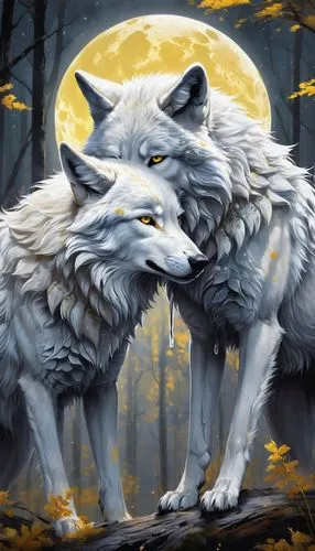 wolf couple,two wolves,wolves,wolf hunting,werewolves,howling wolf,wolf's milk,gray wolf,wolf,wolf pack,canis lupus,canines,foxes,constellation wolf,forest animals,howl,werewolf,woodland animals,wolfdog,druids,Conceptual Art,Graffiti Art,Graffiti Art 08