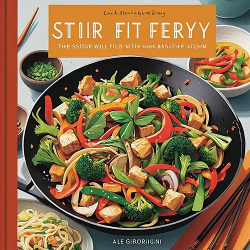 Cook a quick and easy stir-fry that will fill your kitchen with irresistible savory aromas.,stir-fry,stir-fried morning glory,stir frying,cooking book cover,stir fried fish with sweet chili,recipe boo