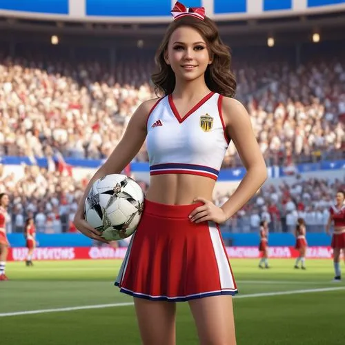 A beautifull elegant girl as cheerleader for FIFA video game ,fifa 2018,fifa,cheerleader,sports girl,soccer player,futbol,stoichkov,world cup,gameiro,osasuna,athletic,vardar,cska,worldcup,asllani,benf