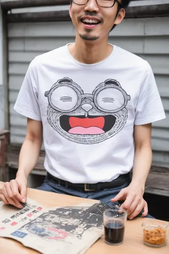 t-shirt printing,daruma,studio ghibli,jin deui,2d,dorayaki,artist portrait,kojima,narutomaki,danboard,japanese kawaii,custom portrait,isolated t-shirt,sakana,art model,table artist,man portraits,print on t-shirt,anime japanese clothing,guk,Illustration,Japanese style,Japanese Style 10