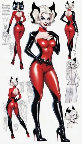 harley quinn,bedevil,harley,demona,devilbiss,puddin,Unique,Design,Character Design