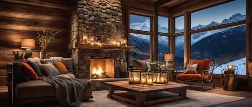 the cabin in the mountains,coziness,alpine style,fire place,chalet,warm and cozy,coziest,mountain hut,cozier,log cabin,log fire,house in the mountains,fireplaces,winter house,log home,fireplace,alpine hut,house in mountains,verbier,small cabin,Photography,Artistic Photography,Artistic Photography 02