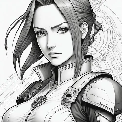 chun,asami,huanghua,zhomova,kazumi,shenzhou,Illustration,Black and White,Black and White 27