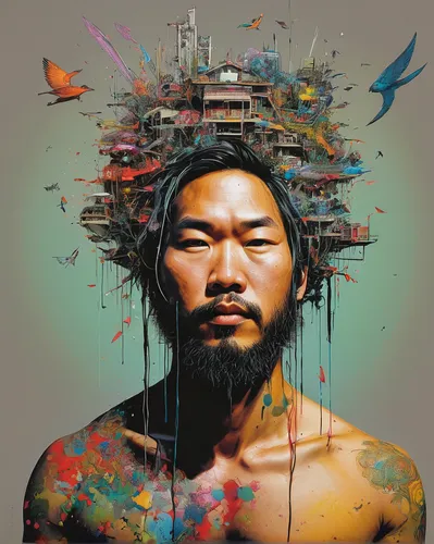 asian vision,psychedelic art,world digital painting,shirakami-sanchi,colourful pencils,artist color,asiatic,bodhisattva,choi kwang-do,illustrator,khoa,shaman,han thom,adobe,chinese art,japanese art,pollux,high-wire artist,mind-body,artist portrait,Conceptual Art,Graffiti Art,Graffiti Art 05