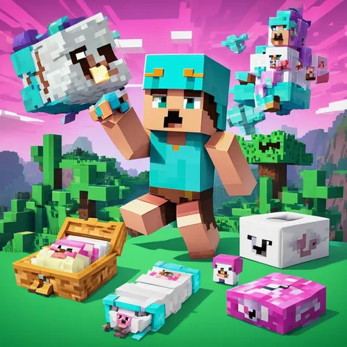 Write a humorous commercial script about a diaper that can teleport babies.,minecraft,edit icon,game blocks,cube background,mallow family,marshmallows,miner,coconut cubes,toy block,mallow,blocks,chees