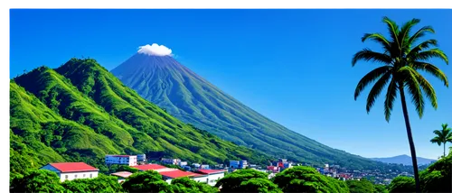 dominica,aaa,samoa,arenal volcano,nicaragua,tahiti,stratovolcano,costa rica,haiti,krafla volcano,dominican republic,volcanos,seychellois rupee,landscape background,mayon,volcano,gorely volcano,rabaul,seychelles,reunion island,Illustration,Japanese style,Japanese Style 20