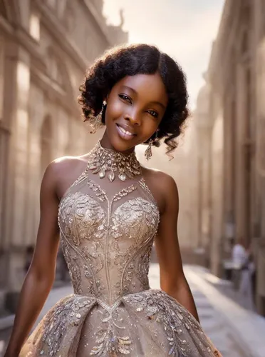 tiana,brandy,artificial hair integrations,quinceanera dresses,ball gown,golden weddings,queen bee,barbie doll,african american woman,black woman,princess sofia,digital compositing,a princess,hoopskirt,miss circassian,lace wig,bridal dress,queen,nigeria woman,maria bayo