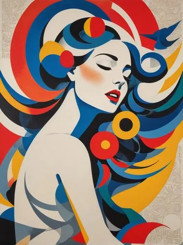 art deco woman,viveros,cool pop art,pop art style,pop art woman,wesselmann,leger,art deco,pop art girl,vanderhorst,lempicka,geisha girl,serigraphs,chevrier,retro pin up girl,retro women,demoiselles,tretchikoff,bacchante,pin up girl,Art,Artistic Painting,Artistic Painting 43