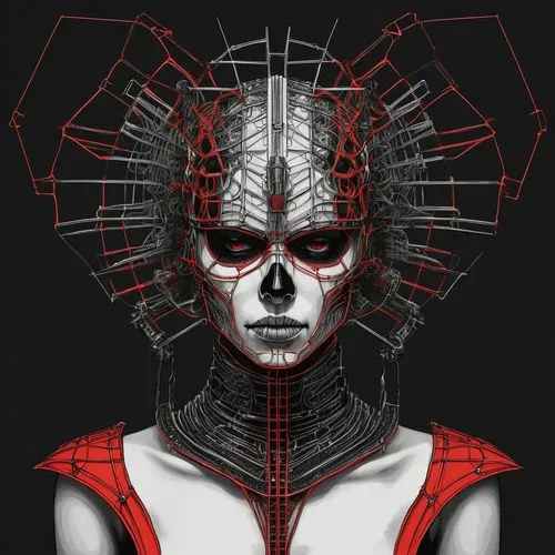 ultron,hellraiser,maximilien,pinhead,cyberdog,biomechanical,Illustration,Paper based,Paper Based 19