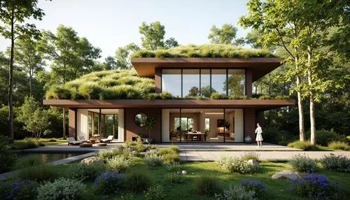 landscape design sydney,landscape designers sydney,3d rendering,forest house,garden design sydney,landscaped,render,house in the forest,mid century house,renderings,modern house,timber house,summer house,garden elevation,renders,revit,beautiful home,grass roof,wooden house,landscaping