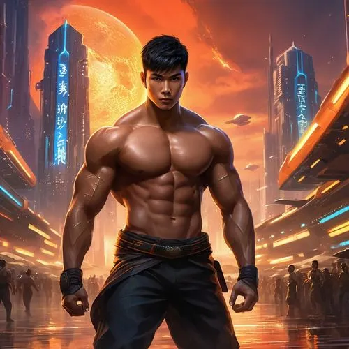 ryu,kenshiro,kazuya,baki,yuliang,tsuneo,Illustration,Realistic Fantasy,Realistic Fantasy 01