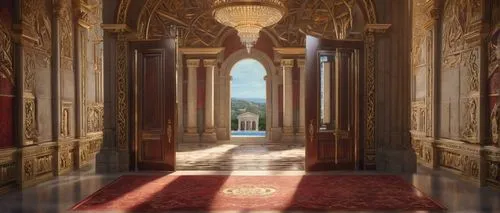 mihrab,theed,hall of the fallen,the threshold of the house,corridor,hallway,sapienza,enfilade,entranceway,doorways,ornate room,doorway,royal interior,entranceways,corridors,alhambra,entrance hall,palaces,europe palace,hallway space,Conceptual Art,Fantasy,Fantasy 23