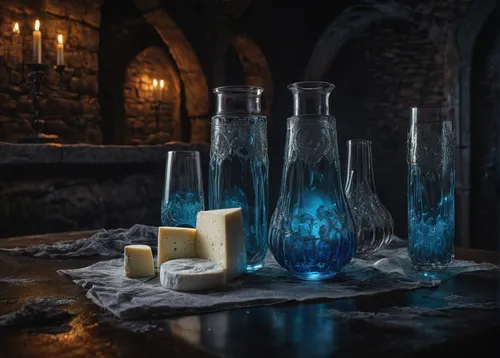 potions,medieval hourglass,candlemaker,glass items,glasswares,glassware,mystic light food photography,salt glasses,blue lamp,still life photography,retro kerosene lamp,tealights,crystal glasses,votive candles,mazarine blue,home fragrance,glass series,potion,alchemy,absinthe,Photography,Artistic Photography,Artistic Photography 03