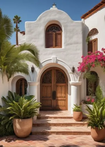 palmilla,casitas,greek island door,superadobe,beautiful home,traditional house,holiday villa,santa barbara,hacienda,stucco wall,exterior decoration,casa,archways,restored home,house with caryatids,adobes,dreamhouse,stucco,luxury home,private house,Illustration,Black and White,Black and White 15