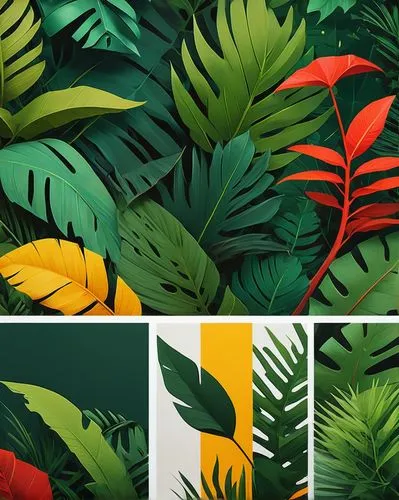 ((Artistic style by Philippe Caza)) ((artistic style by Atey Ghailan. ))

packaging

Dominant colors are green and earthy tones, reflecting the jungle theme. Bright, contrasting colors like yellow and