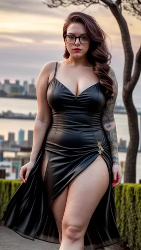  she plus size and no nudes and She is very elegant but she is 
also very bold  and Wonderful sunset, cinematographic style.
a British woman, long hair, beautiful, slim body, exotic,
 glasses, full bo