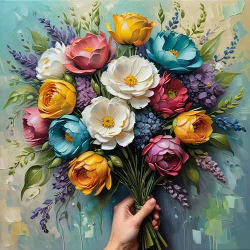 flower painting,flower art,bouquet of flowers,bouquets,cut flowers,flower bouquet,Conceptual Art,Fantasy,Fantasy 03